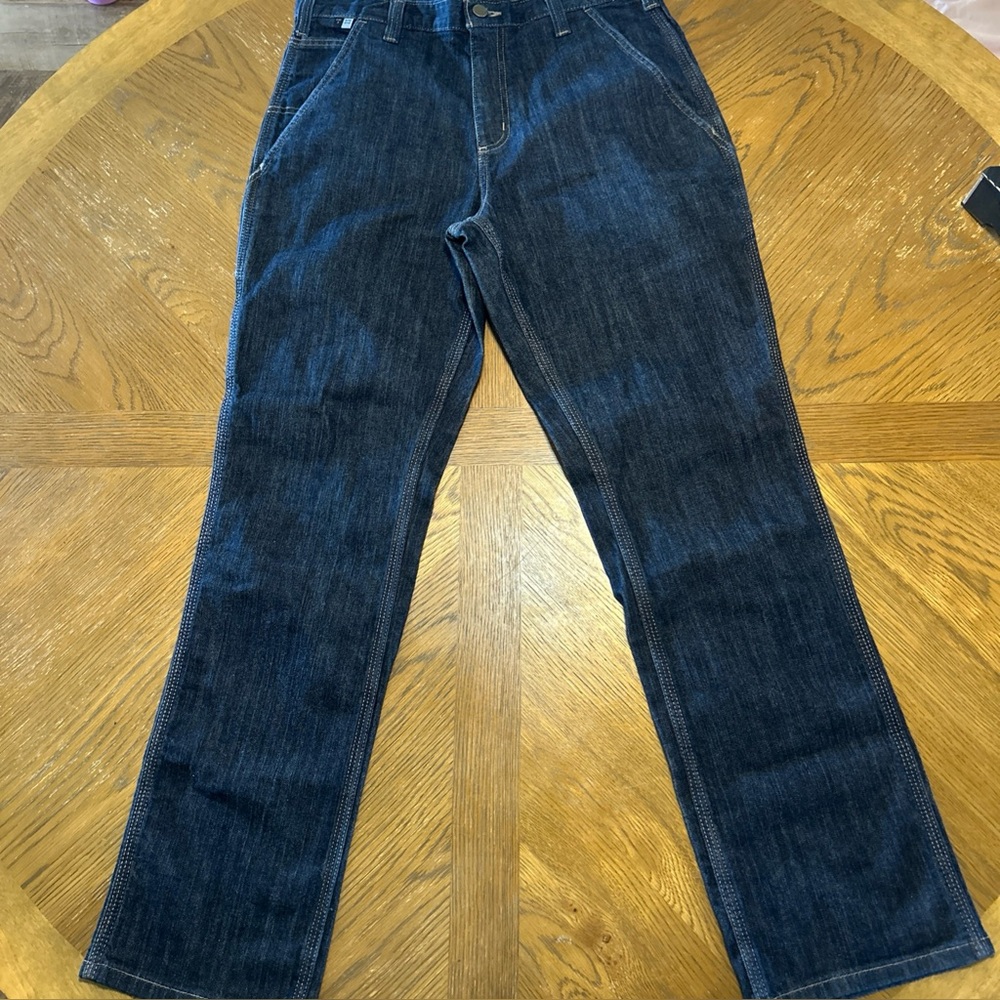 Carhartt 290-83 Men's FR Fire Resistant Carpenter Jeans Blue Denim Size 32x32